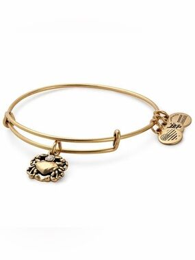 Alex and Ani Gold Crab Charm Bangle Bracelet